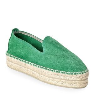 Manebi - Hamptons Suede Espadrilles in green